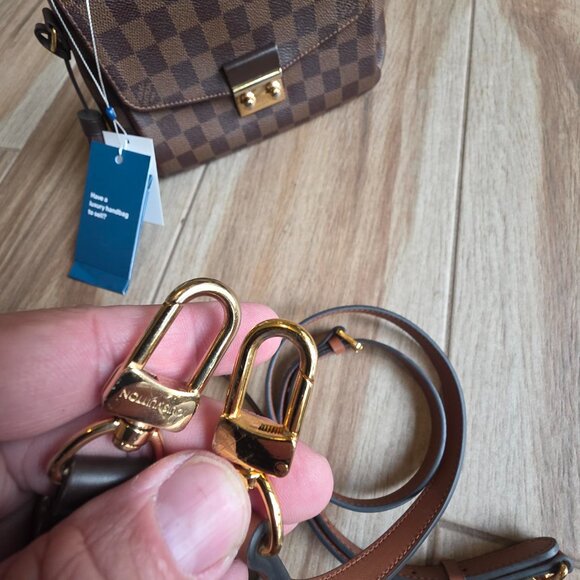 REDUCED@! Louis Vuitton Croisette Damier Ebene Crossbody Shoulder Handbag Duo - Picture 7 of 15